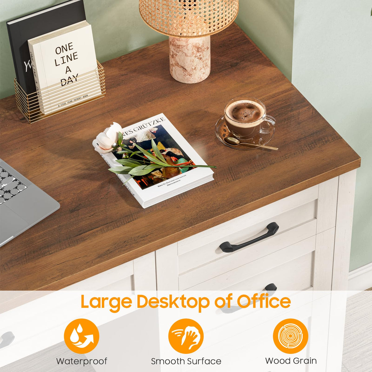 Vabches 47-Inch Student Desk with Drawers