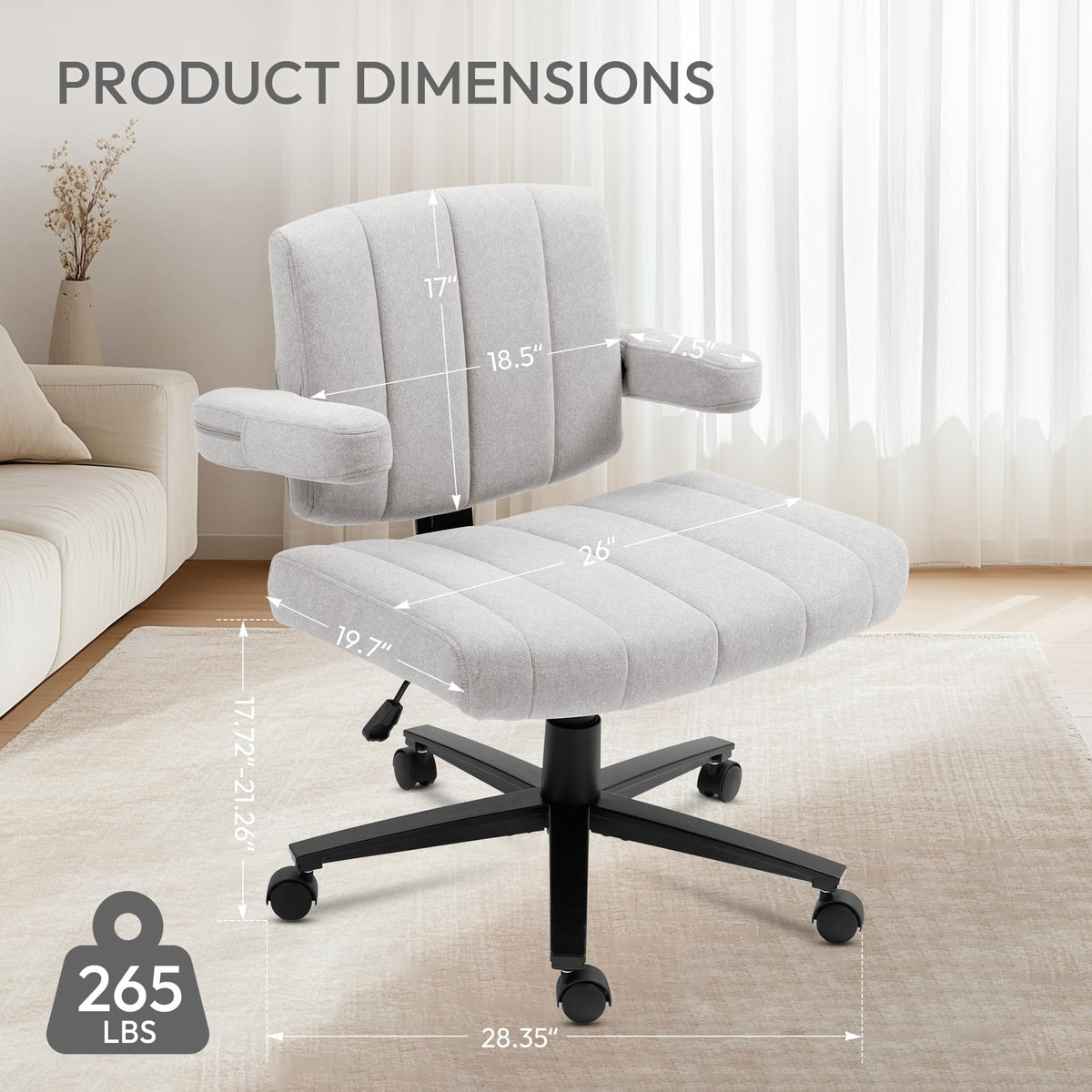 Vigosit Plush Cross-Legged Desk Chair (Multiple Colors)