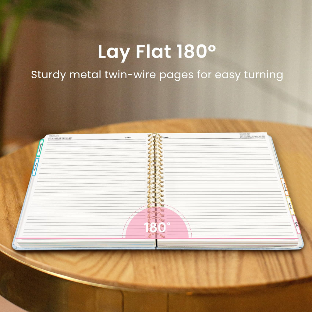 Taja Spiral Notebooks for Work 5 Subject Notebook with Removable Dividers
