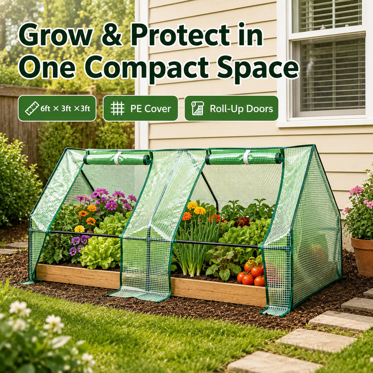 ScienGarden Portable Tunnel Greenhouse (Medium & Large)