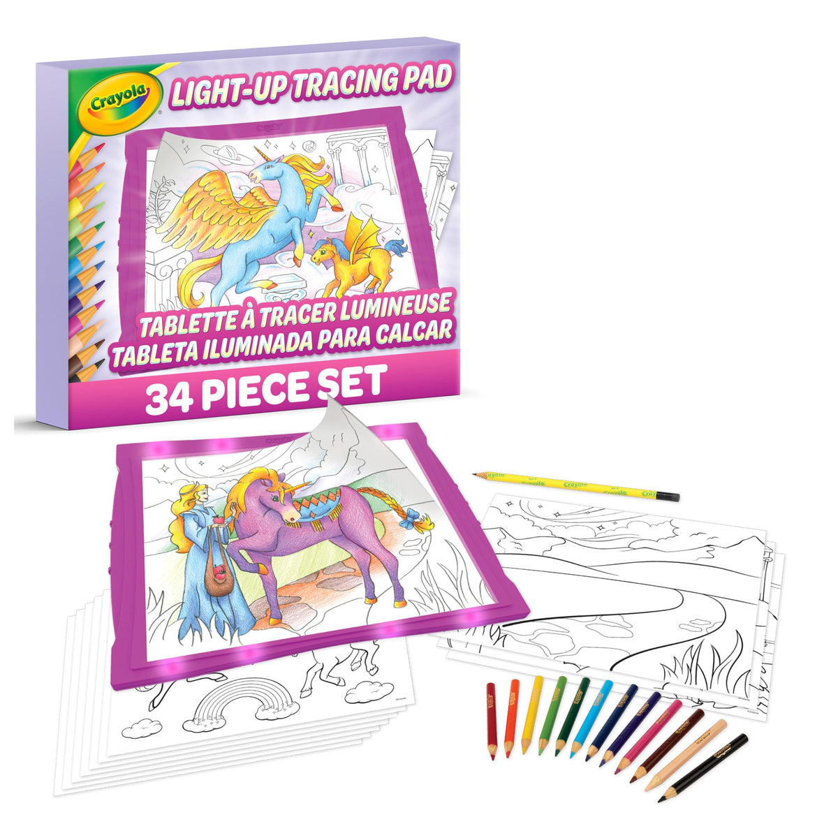 Crayola Light Up Tracing Pad - Blue, Drawing & Tracing Projector for Kids, Sketching Light Box Table, Toys for Kids, Gift for Girls & Boys, Ages 6+