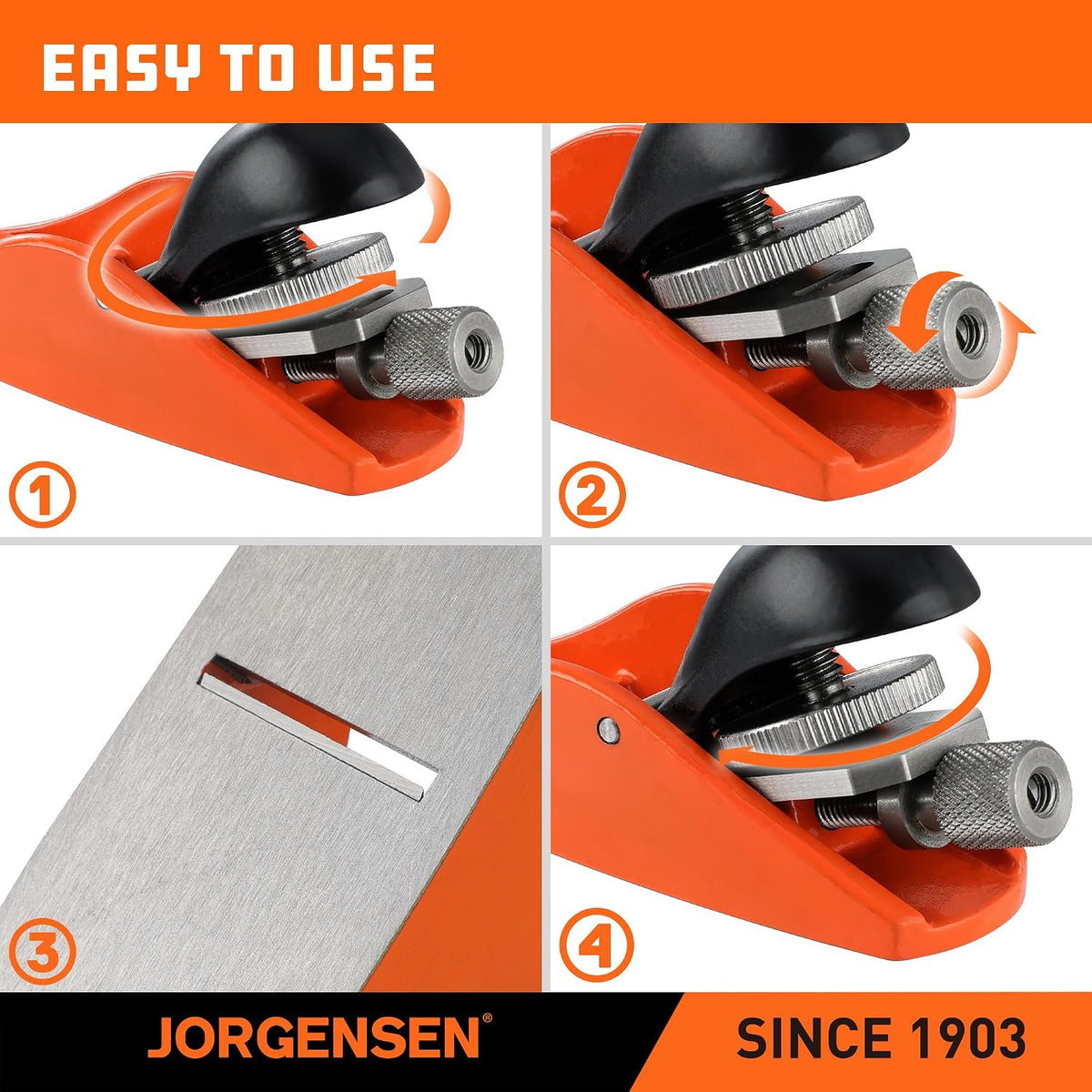 JORGENSEN No.101 Mini Wood Planer - Mini Hand Planer for Woodworking