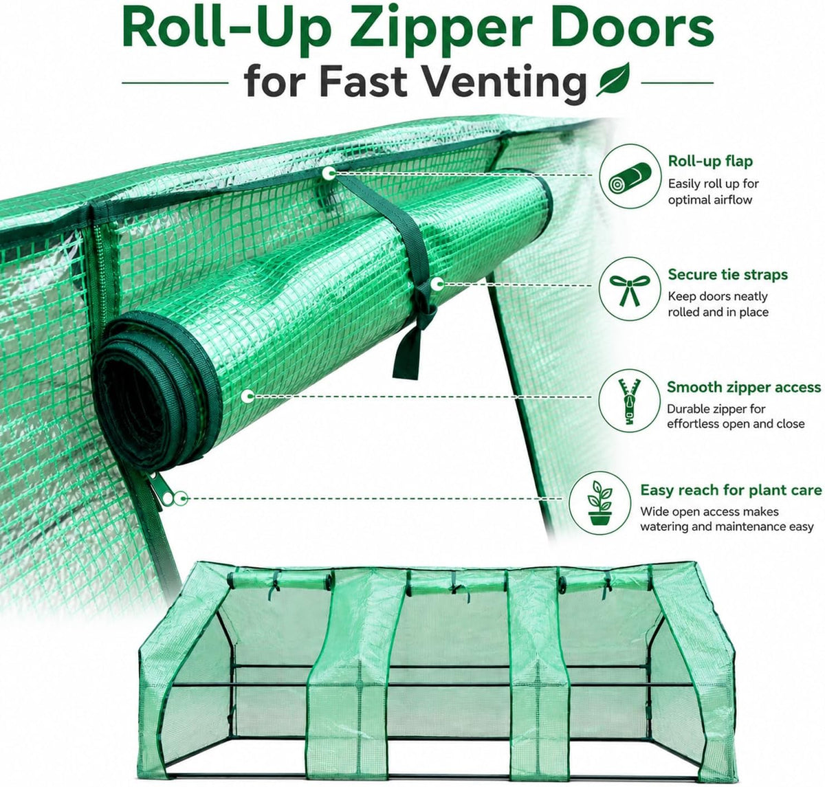 ScienGarden Portable Tunnel Greenhouse (Medium & Large)