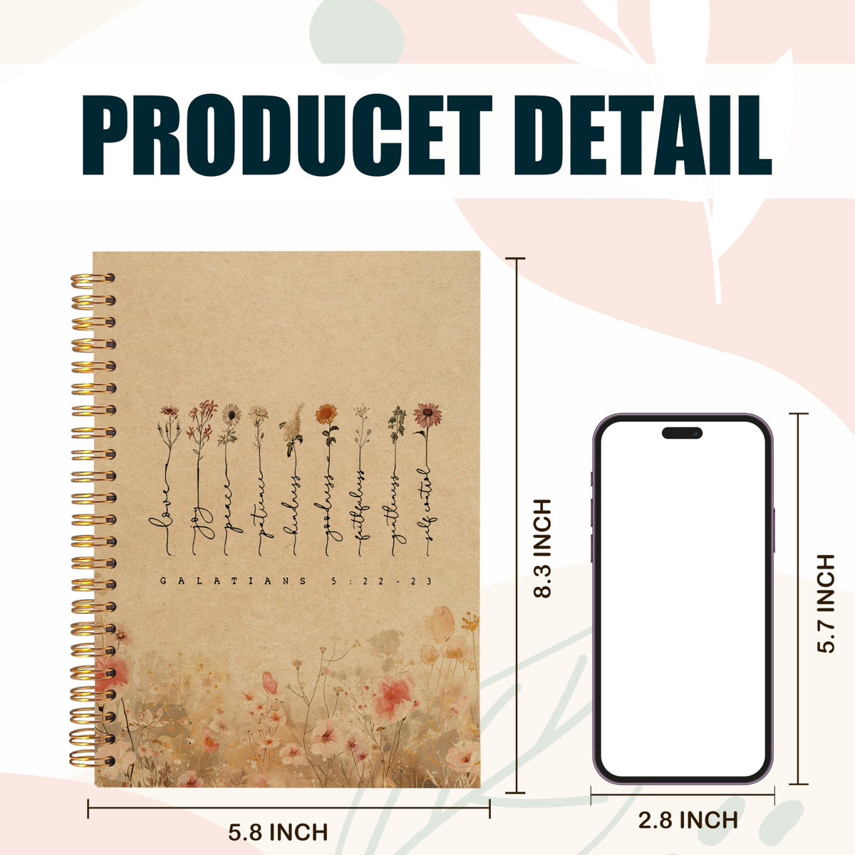 Shark Bible Notebooks for Note Taking, Shark Gifts, Shark Christian Office Supplies, Christian Journaling Notebook, Scripture Journals for Writing, Prayer Journal for Woman 5.5x8.3