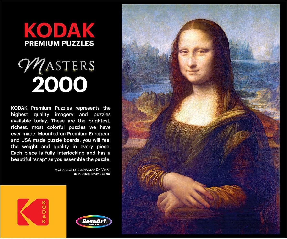 RoseArt Kodak Premium Masters Mona Lisa 2000 Piece Jigsaw Puzzle
