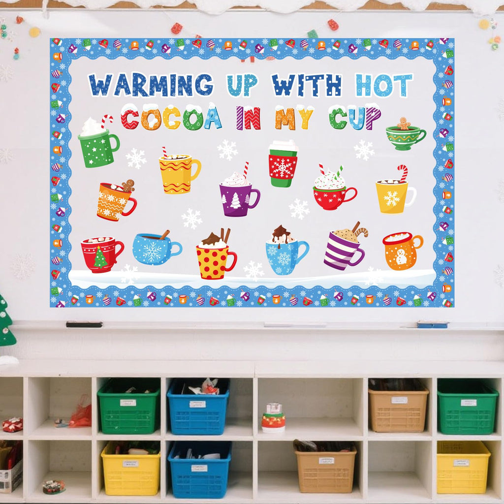 Funrous 71 Pcs Winter Bulletin Board Set Holidays Around The World