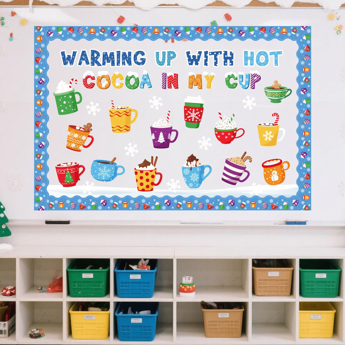 Funrous 71 Pcs Winter Bulletin Board Set Holidays Around The World