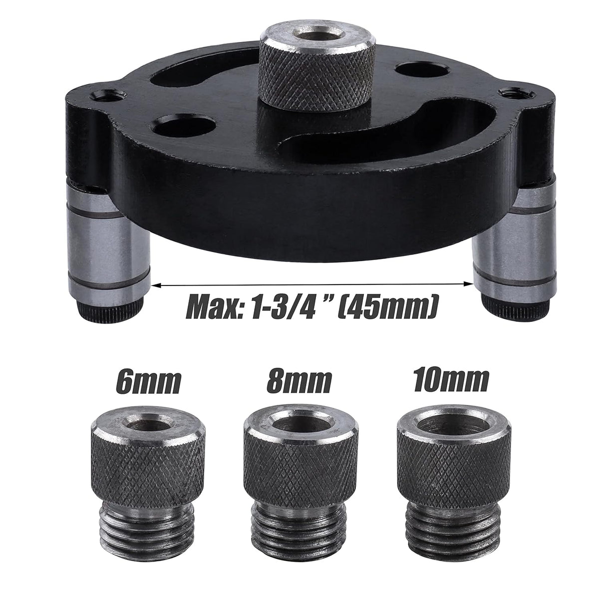 Yakamoz Self Centering Doweling Jig, 6/8/10mm Drill Guide Locator