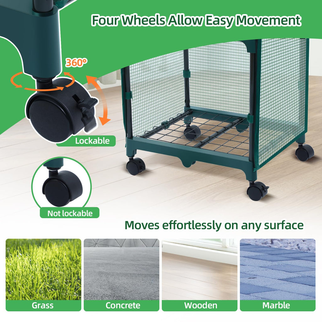 Ohuhu Portable Greenhouse with 4 Shelves (Mini & Large Sizes)