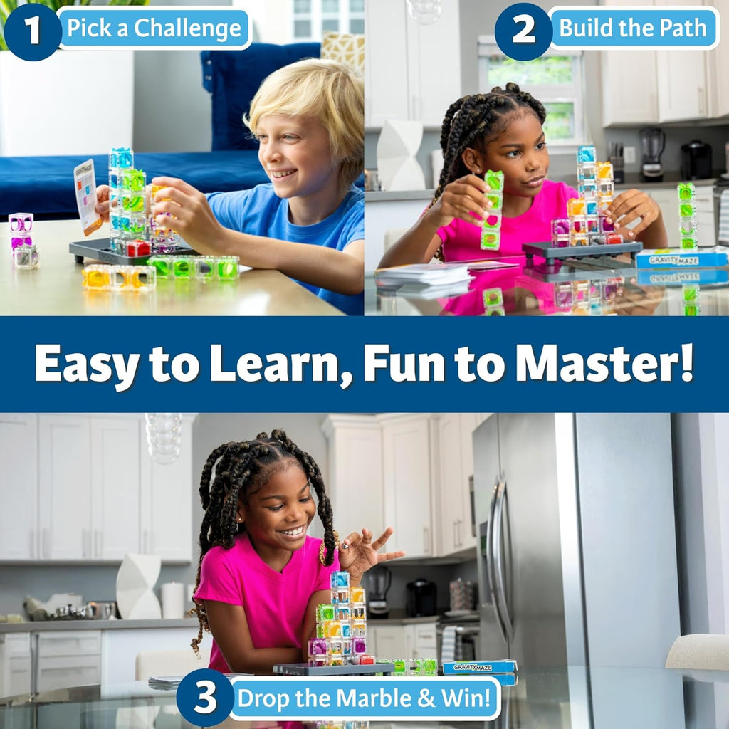 ThinkFun Gravity Maze - Falling Marble Logic Game - Challenging STEM Toy for Kids 8-12 - Gravity Marble Maze - Brain-Building Fun - Educational Gift - Boosts Critical Thinking & Problem Solving