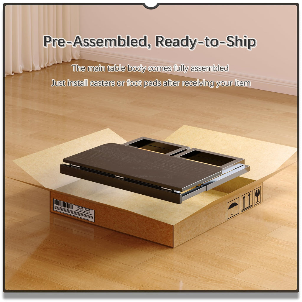 4NM 27.5-Inch Folding Student Desk with Wheels