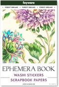 FAYWARE: Vintage Botanical Ephemera Sticker Book for Junk Journaling – 453 Washi Stickers & 20 Decoupage Sheets
