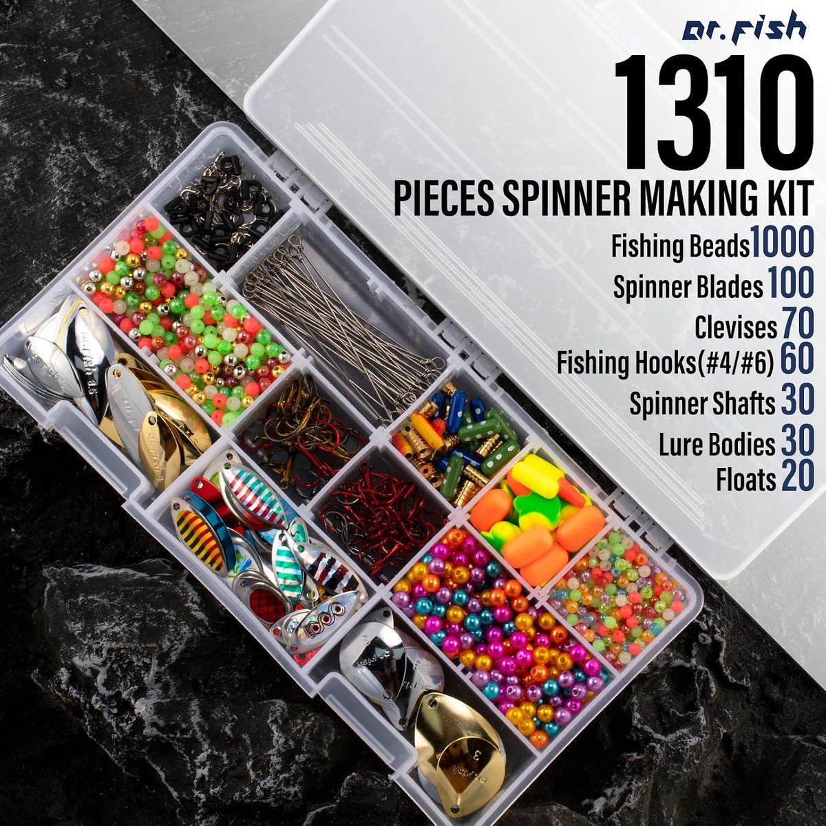 Dr.Fish Walleye Rig Spinner Making Kit (1310-Piece)