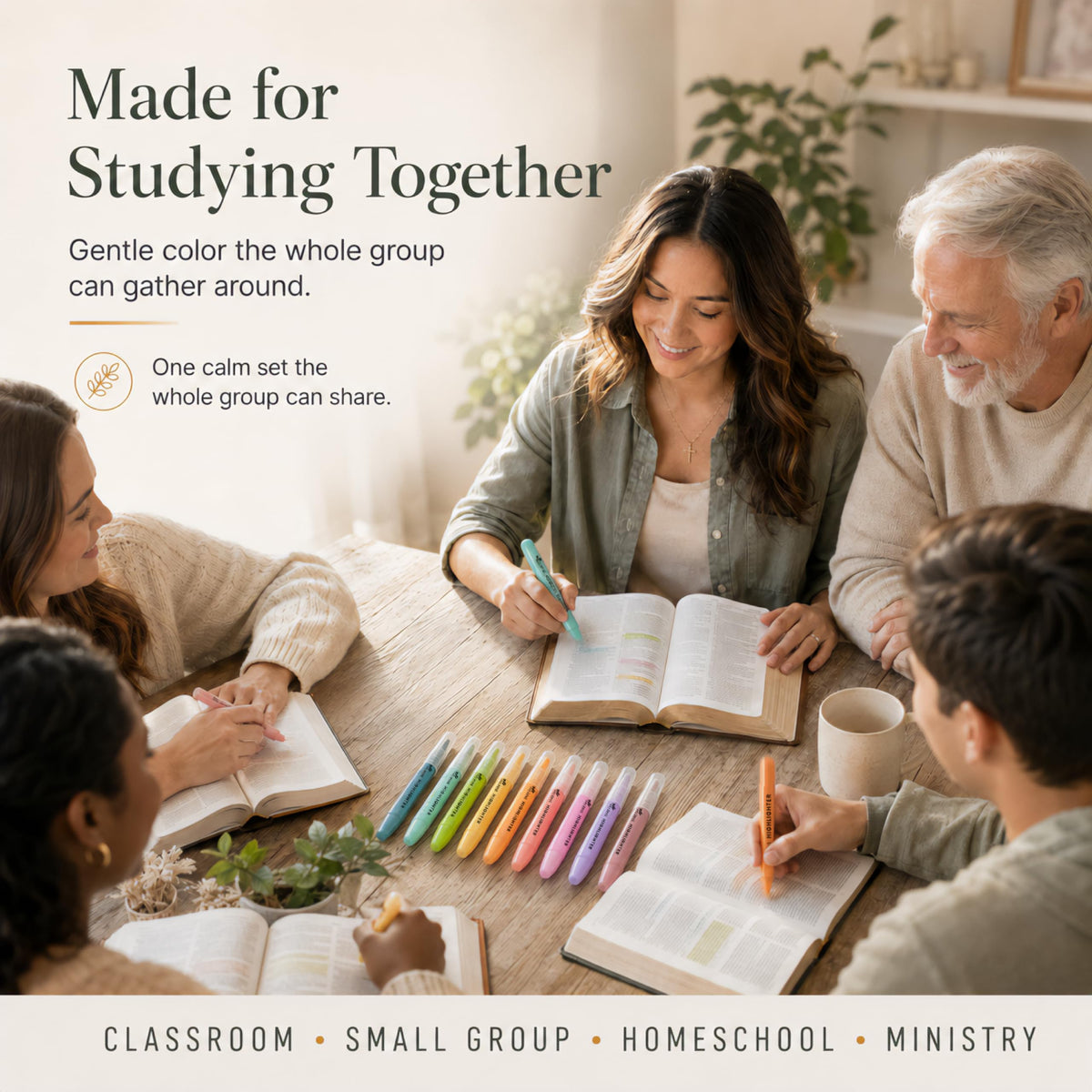 10 Pack Bible Safe Highlighters - Pastel Color, Wax Highlighters