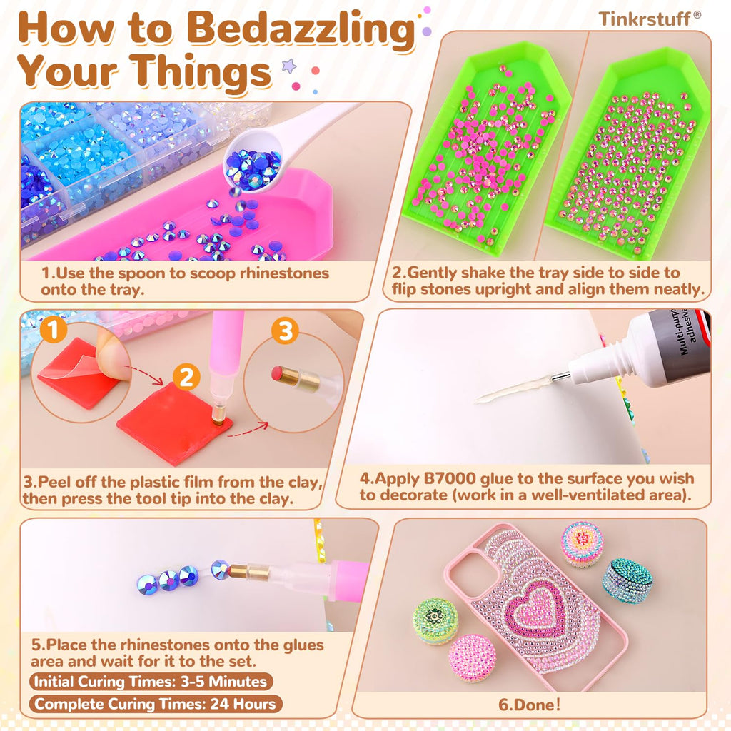 Bedazzling Kit 50000Pcs 3mm Jelly Rhinestones - Diamond Art