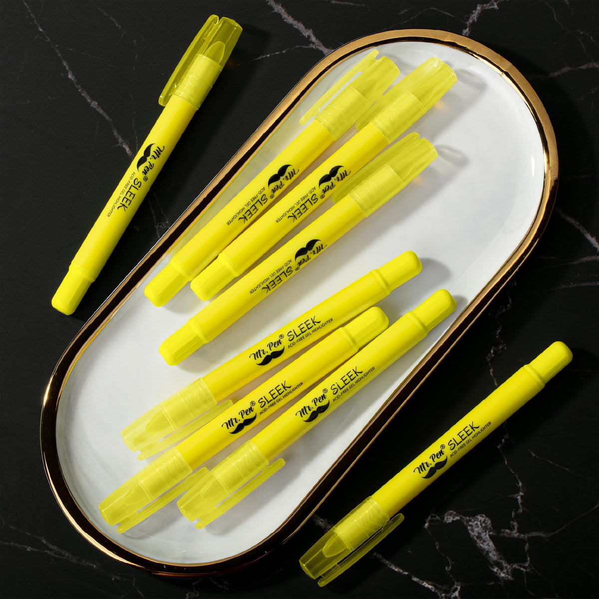 Mr. Pen- No Bleed Gel Highlighters, Vibrant Colors, 8 Pack
