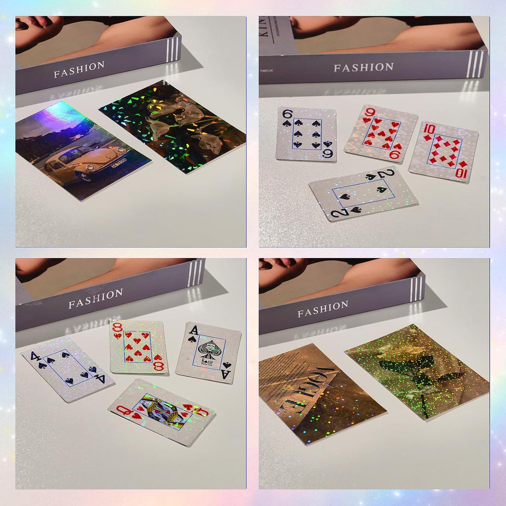 36 Sheets Holographic Laminating Sheets Clear Self Adhesive Sticker Paper