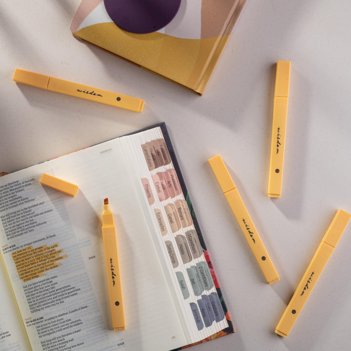 DIVERSEBEE Bible Highlighters with Soft Chisel Tip, No Bleed (Pastel)