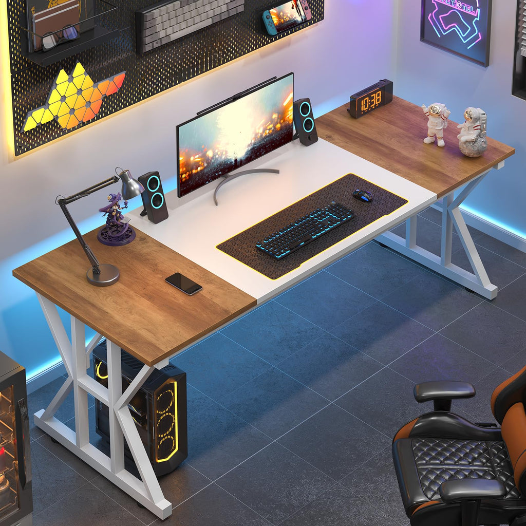 63" Large Computer Desk with Thickened Frame for Home Office, Living Room