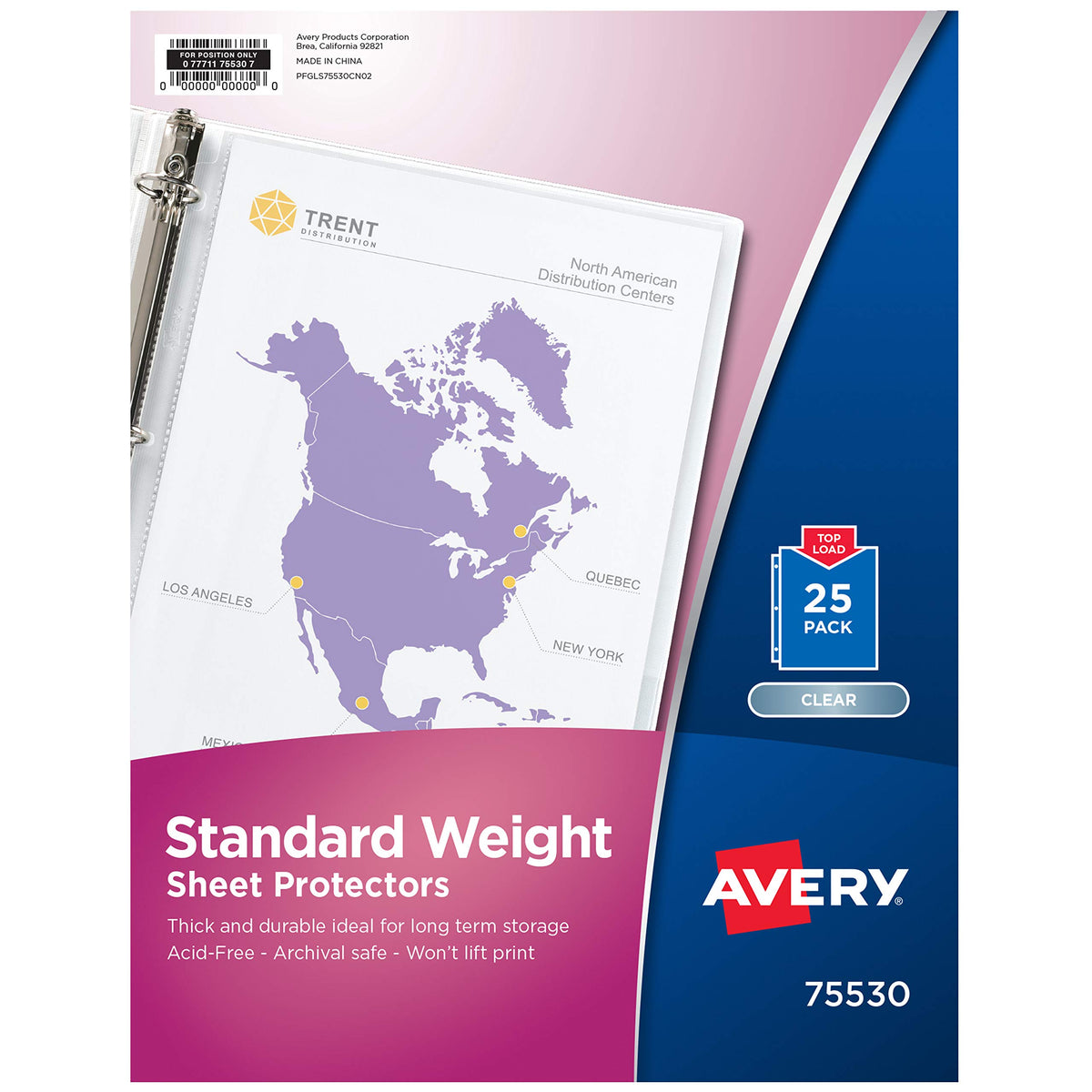 Avery Clear Standard Weight Sheet Protectors, Top Load, 10 Document Protectors (75540)