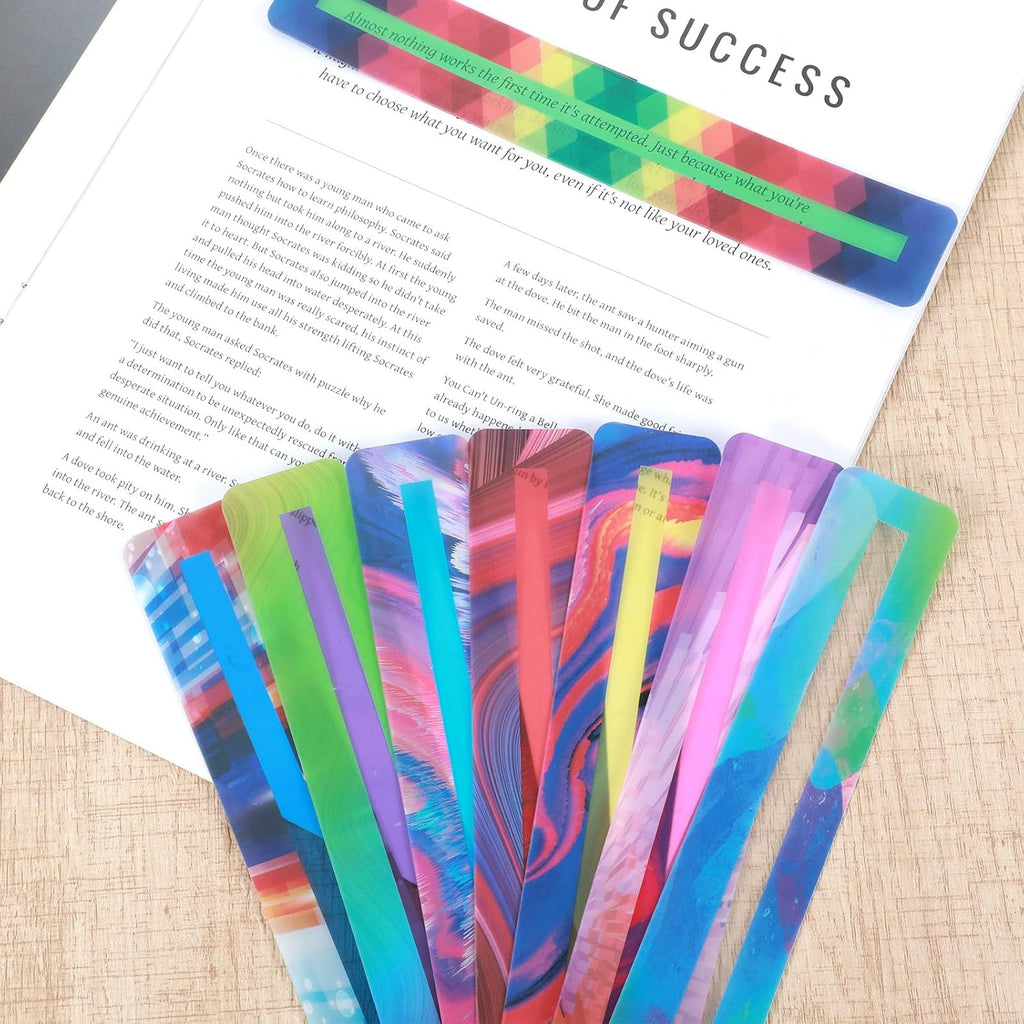 Ymapinc 8Pcs Guided Reading Strips,Reading Trackers for Kids Dyslexia Tools Bookmarks Line Readers for Students Highlighter Trackers Teacher Education Supplies