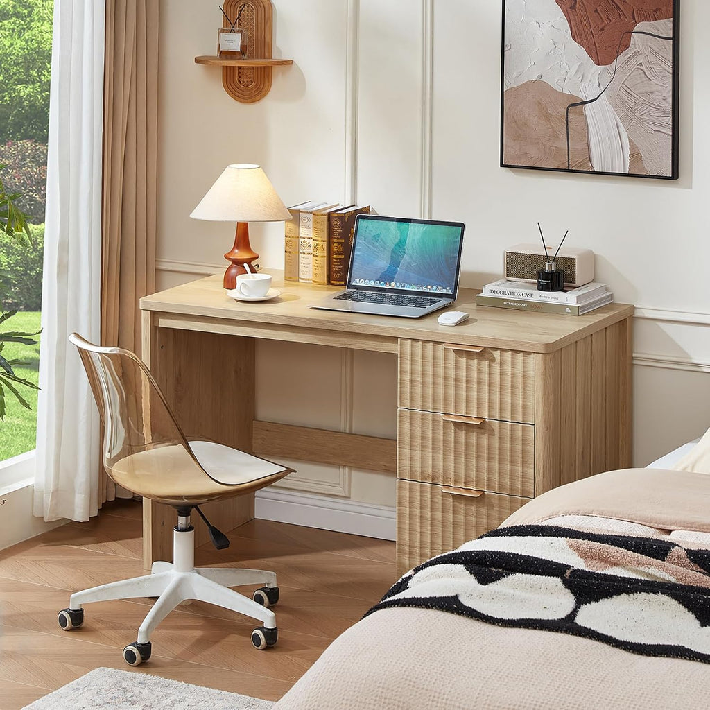 LEYAOYAO Office Desk 48" with 3 Drawers Storage File Cabinet