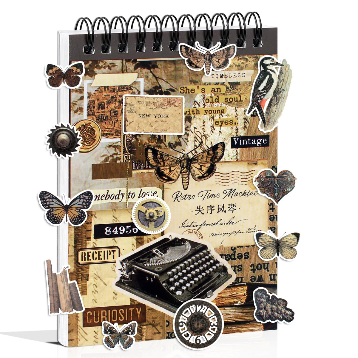 Dwpetzo: 4-Pack Vintage Ephemera Booklets for Junk Journaling – 60 Sheets Total