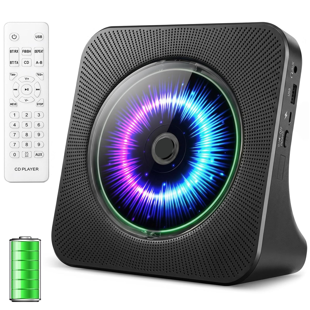 Gueray KC906 Desktop Bluetooth CD Player for Learning (K–12)