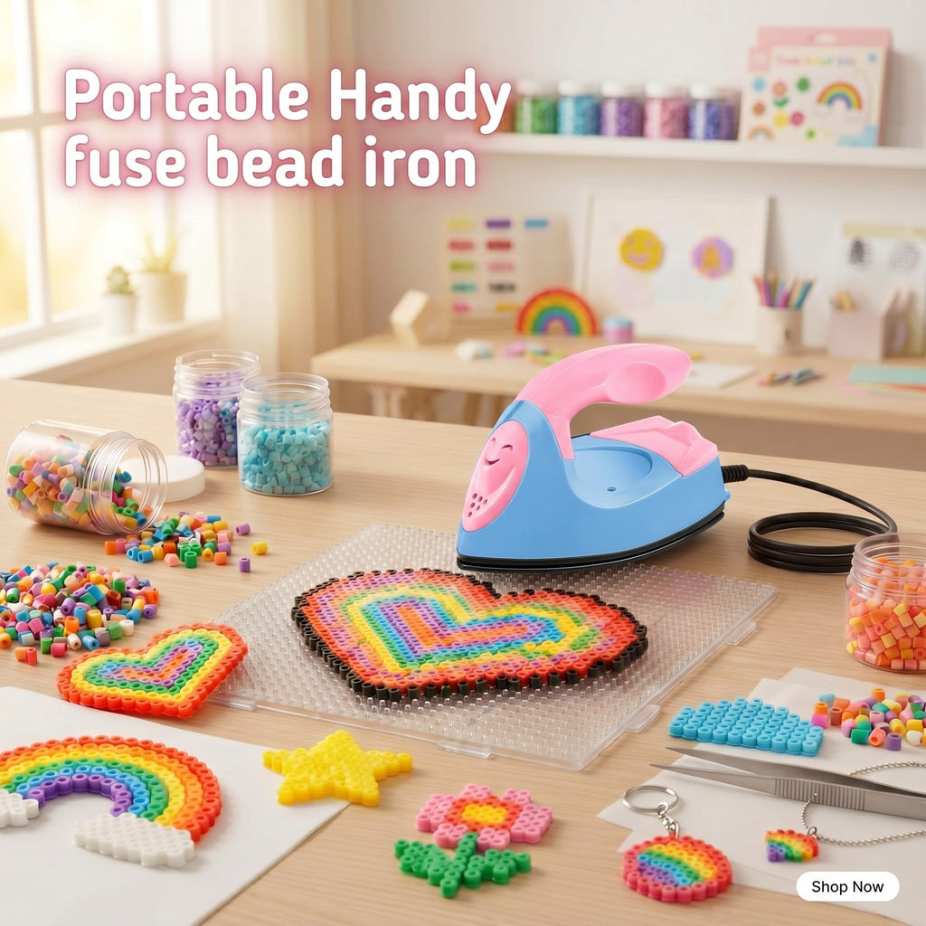 Honoson Mini Iron for Craft Small Iron on Patch Fuse Bead, Mint Green