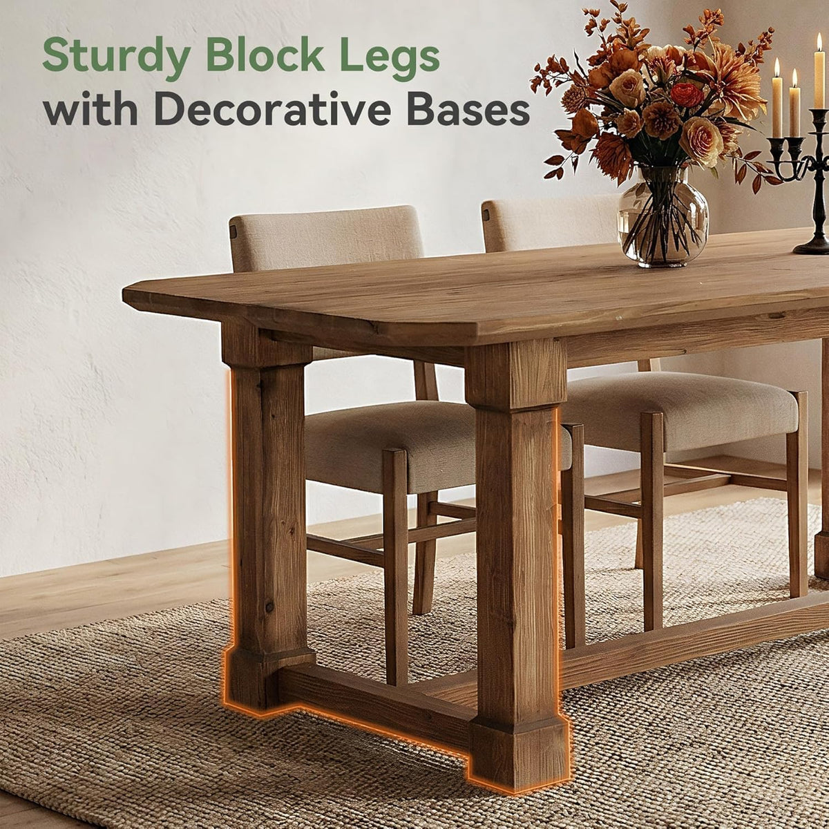 TRIBEWOOD 63-Inch Solid Fir Student Desk