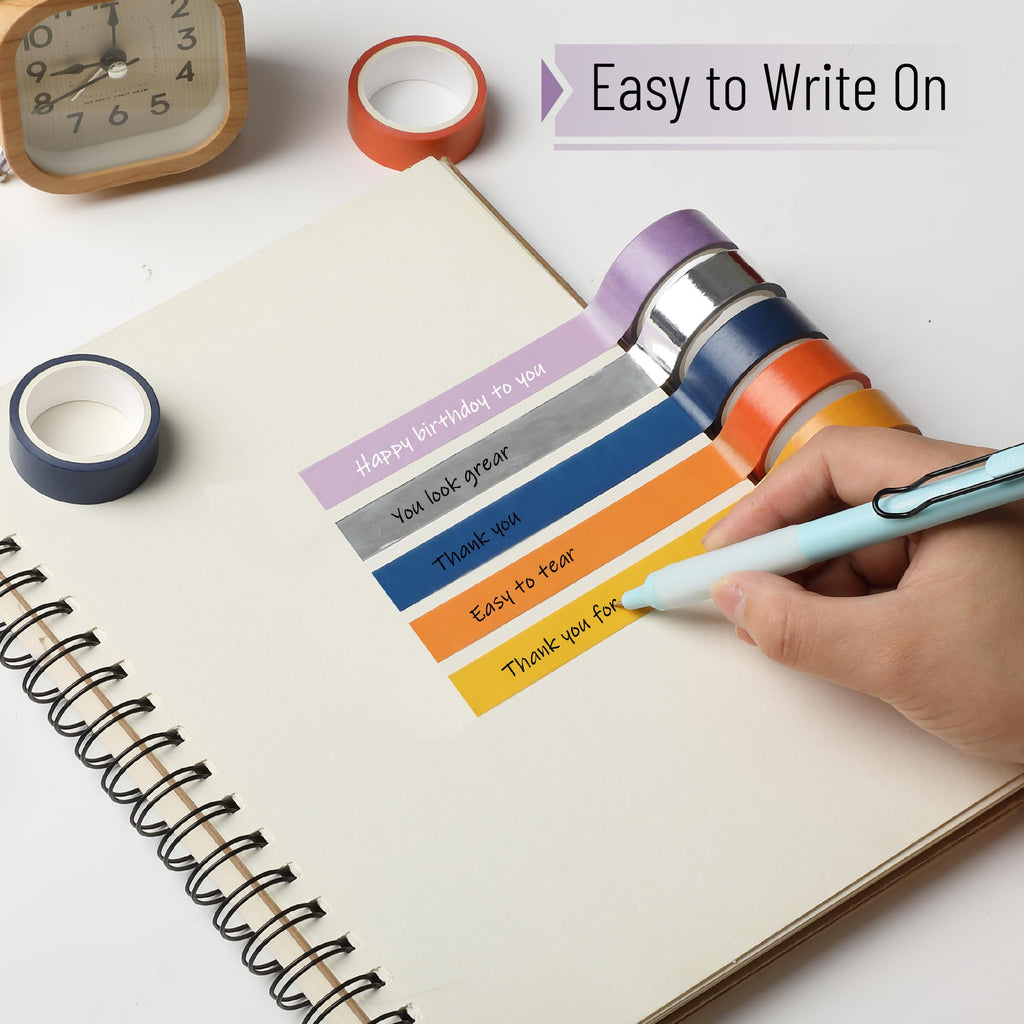 Mr. Pen- Washi Tape Set, 10 Rolls, 5.5 Yards/Roll