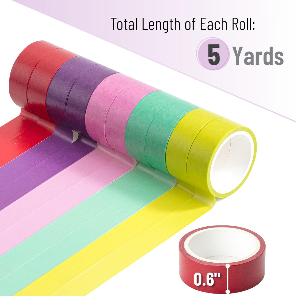 Mr. Pen- Washi Tape Set, 10 Rolls, 5.5 Yards/Roll