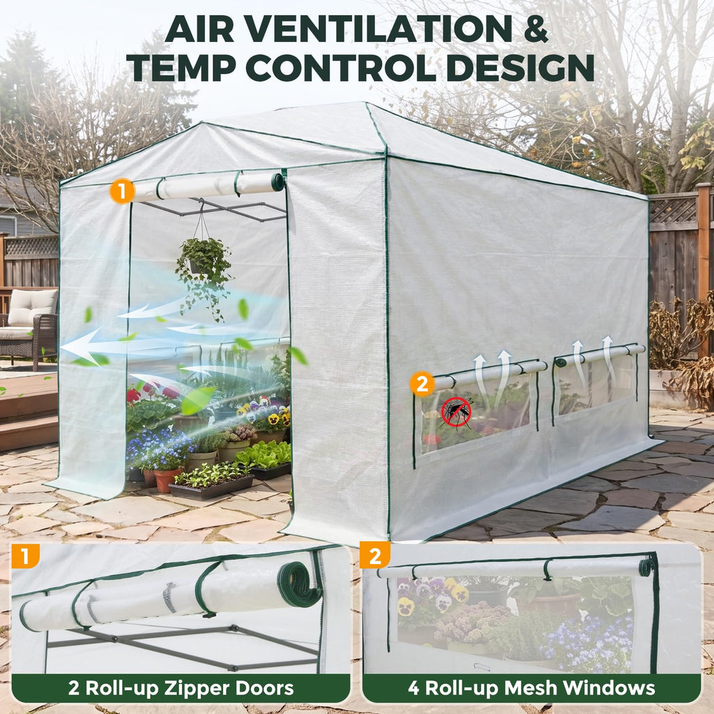 EAGLE PEAK Pop-Up Walk-In Greenhouse (Multiple Sizes)