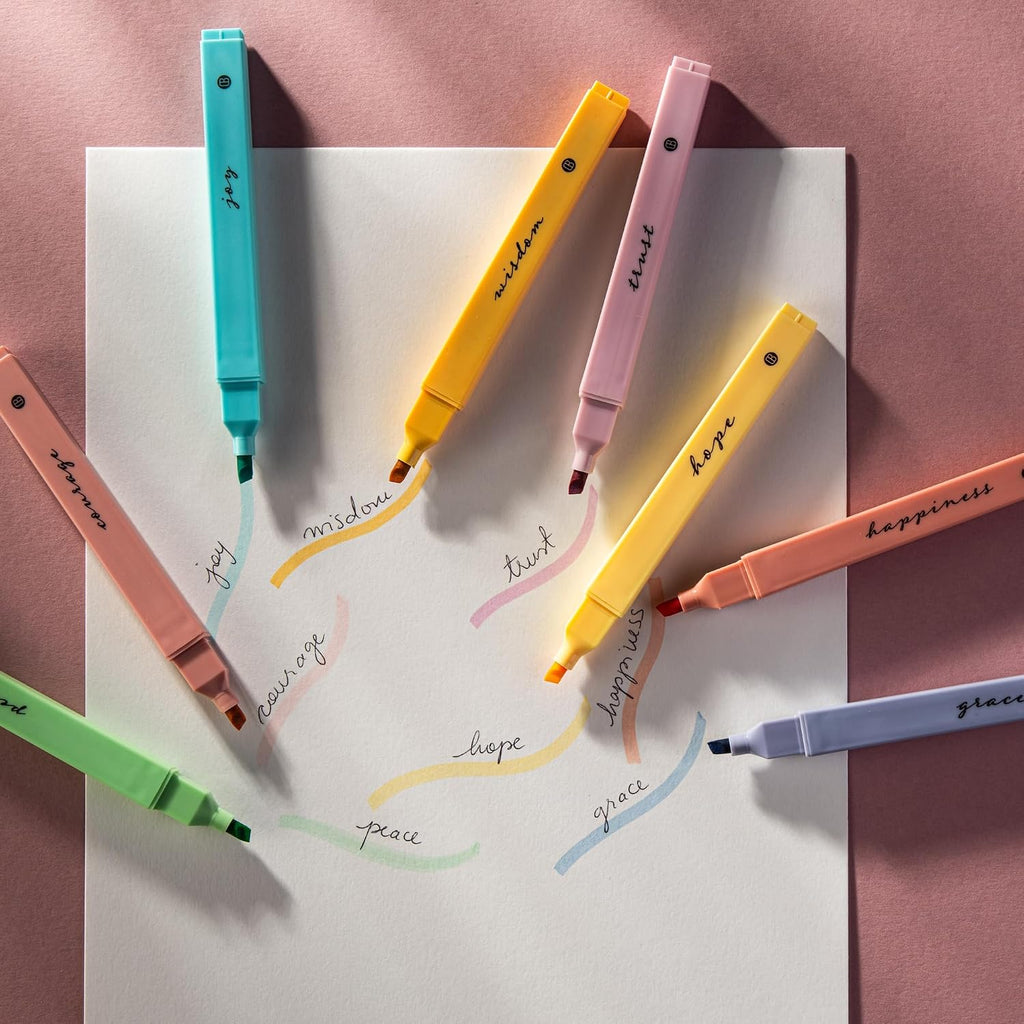 DIVERSEBEE Bible Highlighters with Soft Chisel Tip, No Bleed (Pastel)