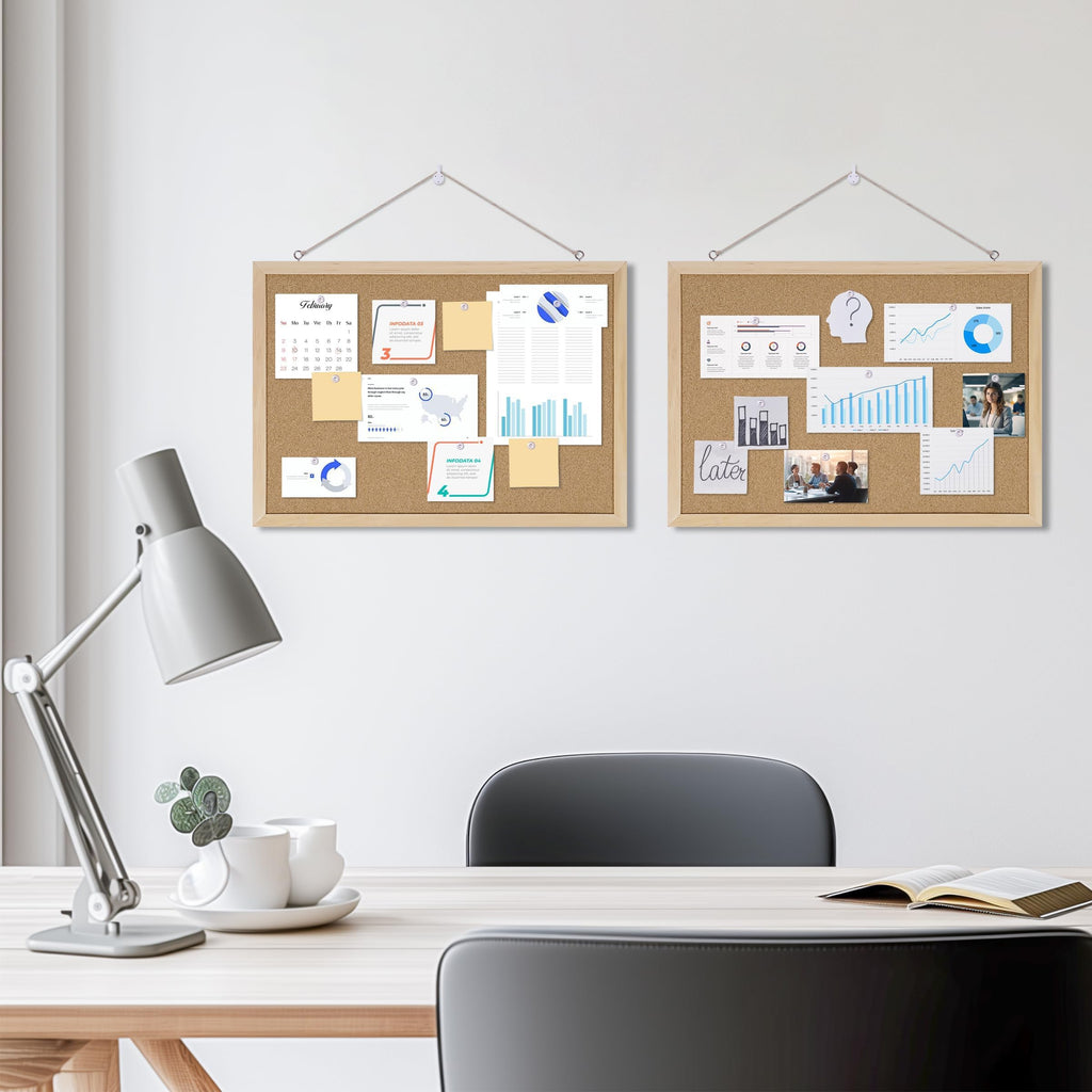 DAHAPYBOO Framed Cork Bulletin Board