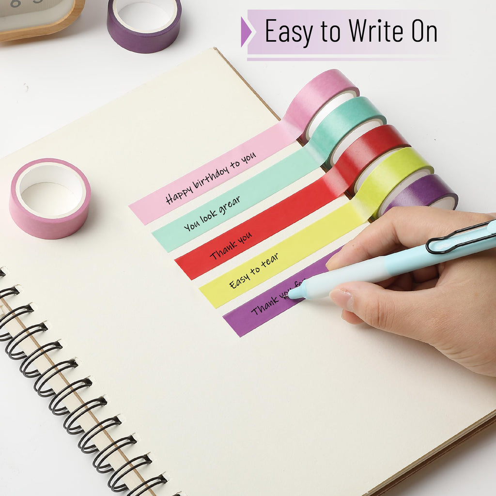 Mr. Pen- Washi Tape Set, 10 Rolls, 5.5 Yards/Roll