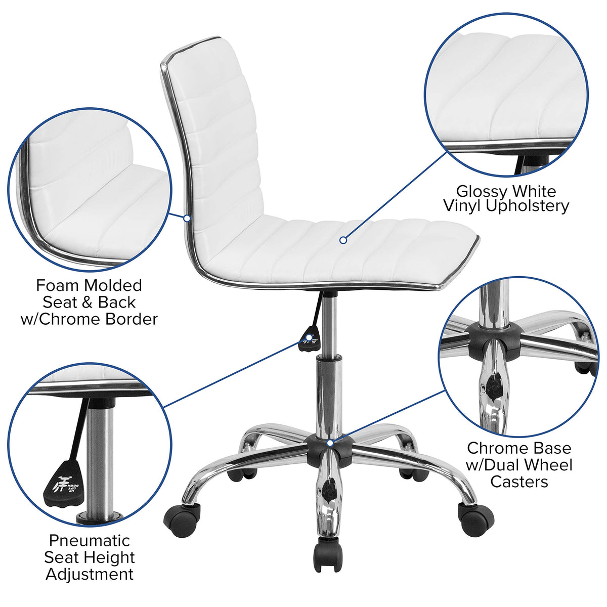 Flash Furniture Swivel Office Chair, Black