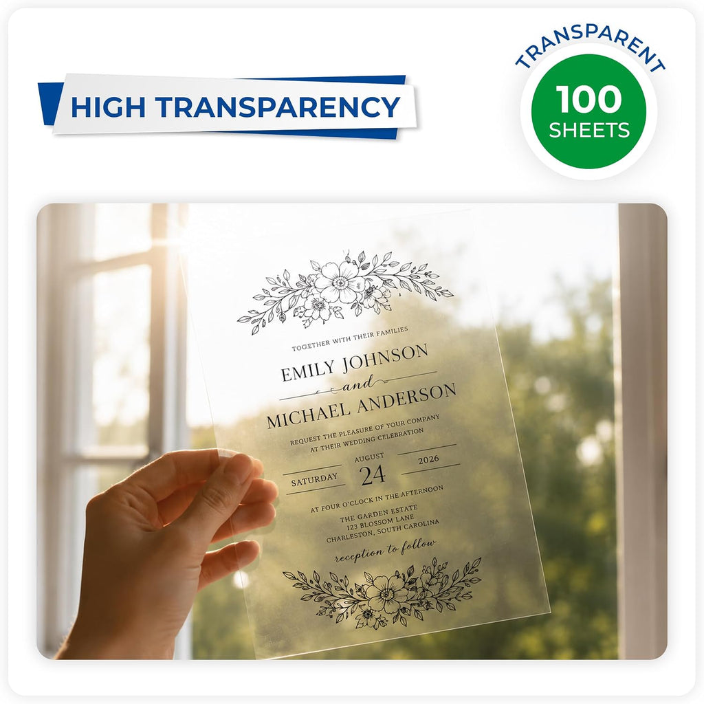 Samsill Laser Transparency Film, Letter Size (100 Sheets)