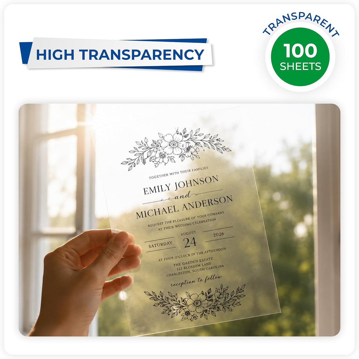 Samsill Laser Transparency Film, Letter Size (100 Sheets)