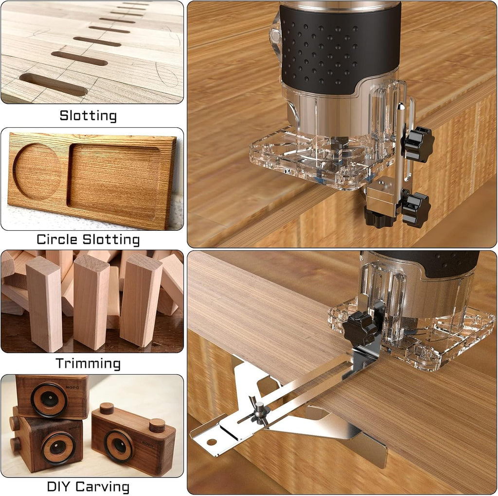 NANWEI 450W Router Tool for Woodworking, Hand Wood Router Tool, 32000rpm Compact Edge Trimmer（No Bits）