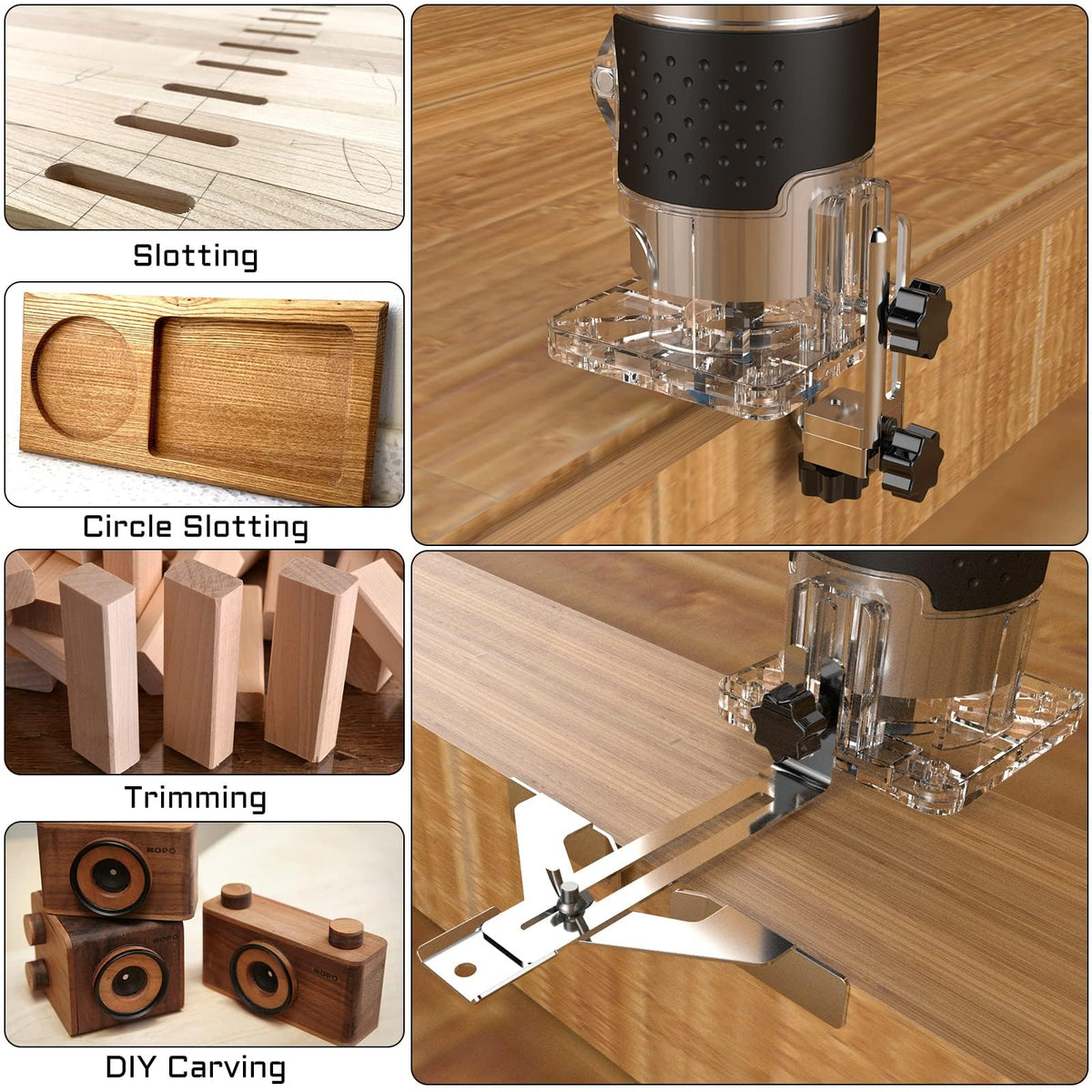 NANWEI 450W Router Tool for Woodworking, Hand Wood Router Tool, 32000rpm Compact Edge Trimmer（No Bits）