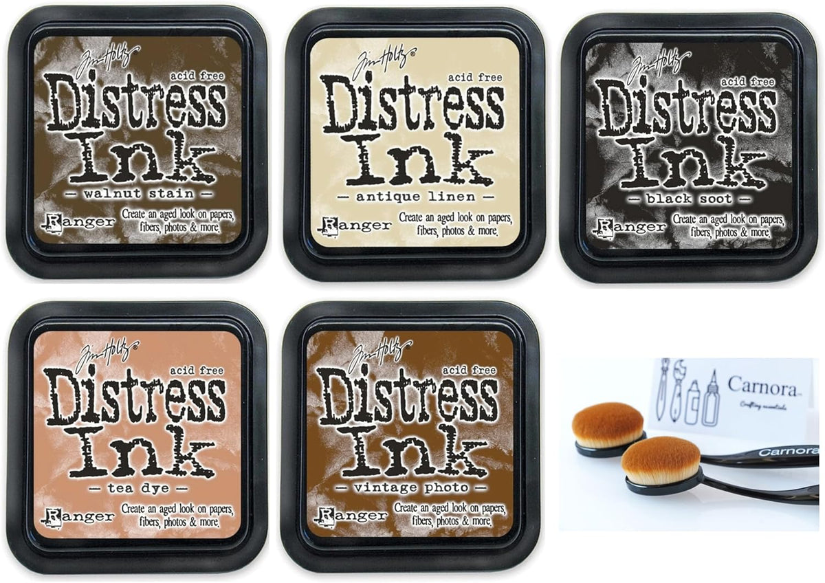 Tim Holtz Distress Ink Pads Set, 3x3 Inches, Earthy Colors