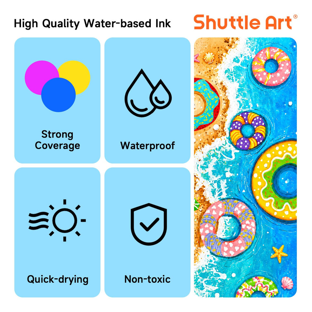 Shuttle Art 96 Colors Dual Tone Refillable Acrylic Markers with 100 Refills