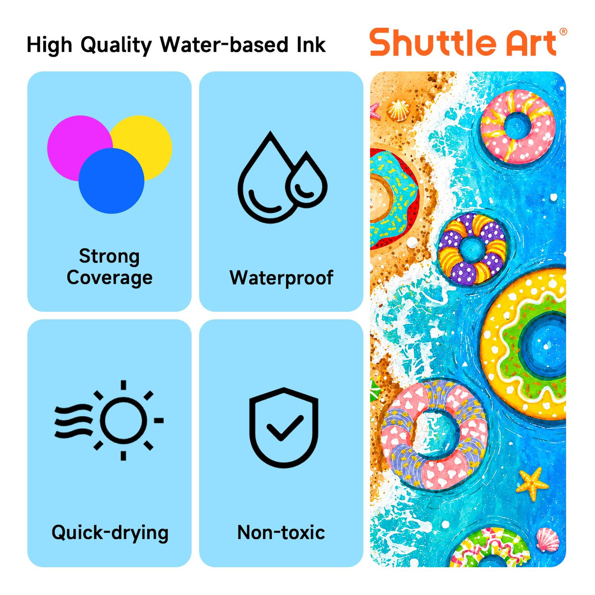 Shuttle Art 96 Colors Dual Tone Refillable Acrylic Markers with 100 Refills