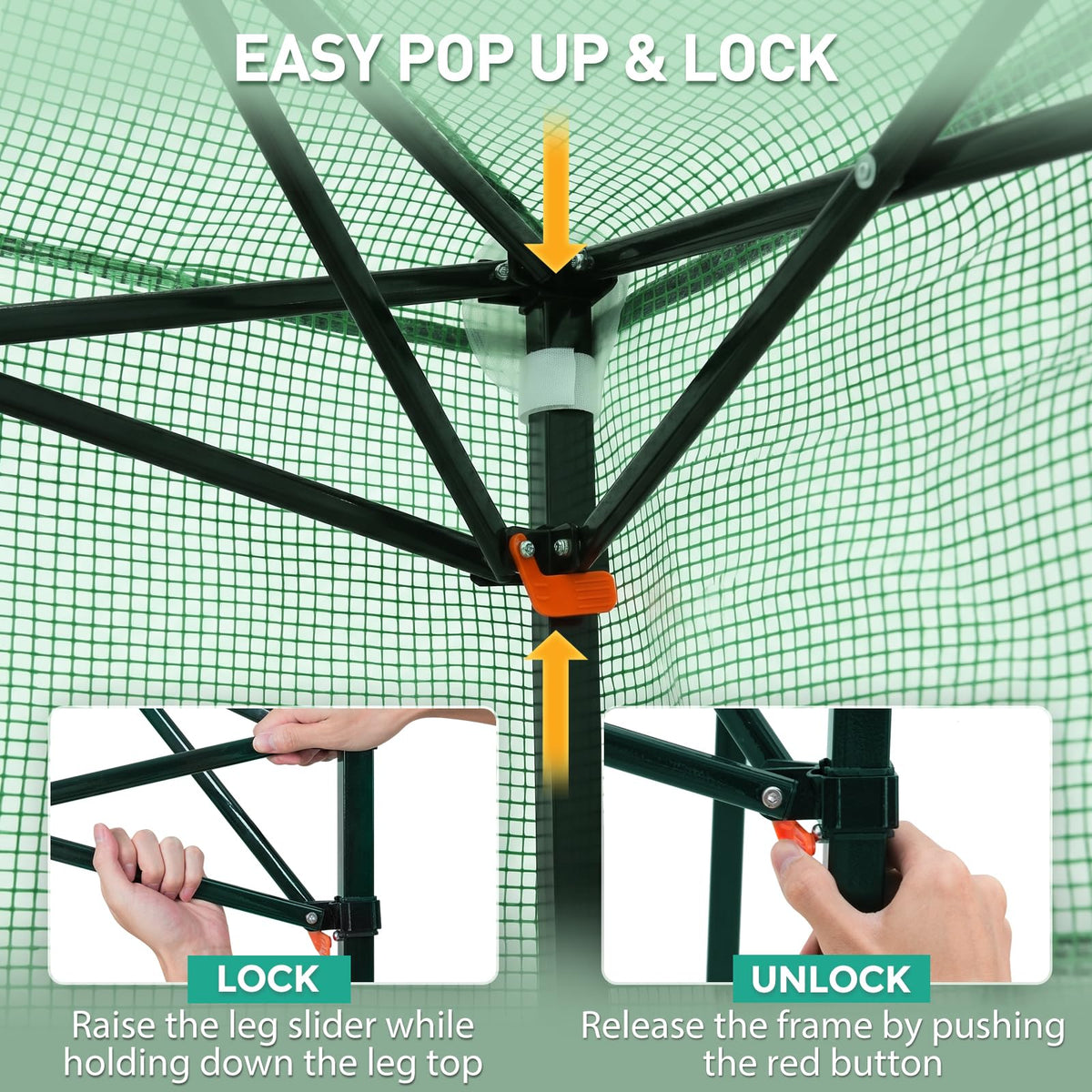 EAGLE PEAK Pop-Up Walk-In Greenhouse (Multiple Sizes)