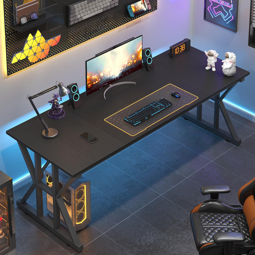 63" Large Computer Desk with Thickened Frame for Home Office, Living Room