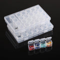 Mr. Pen- Bead Storage Containers, 28 Grids, 2 Pack, Clear White