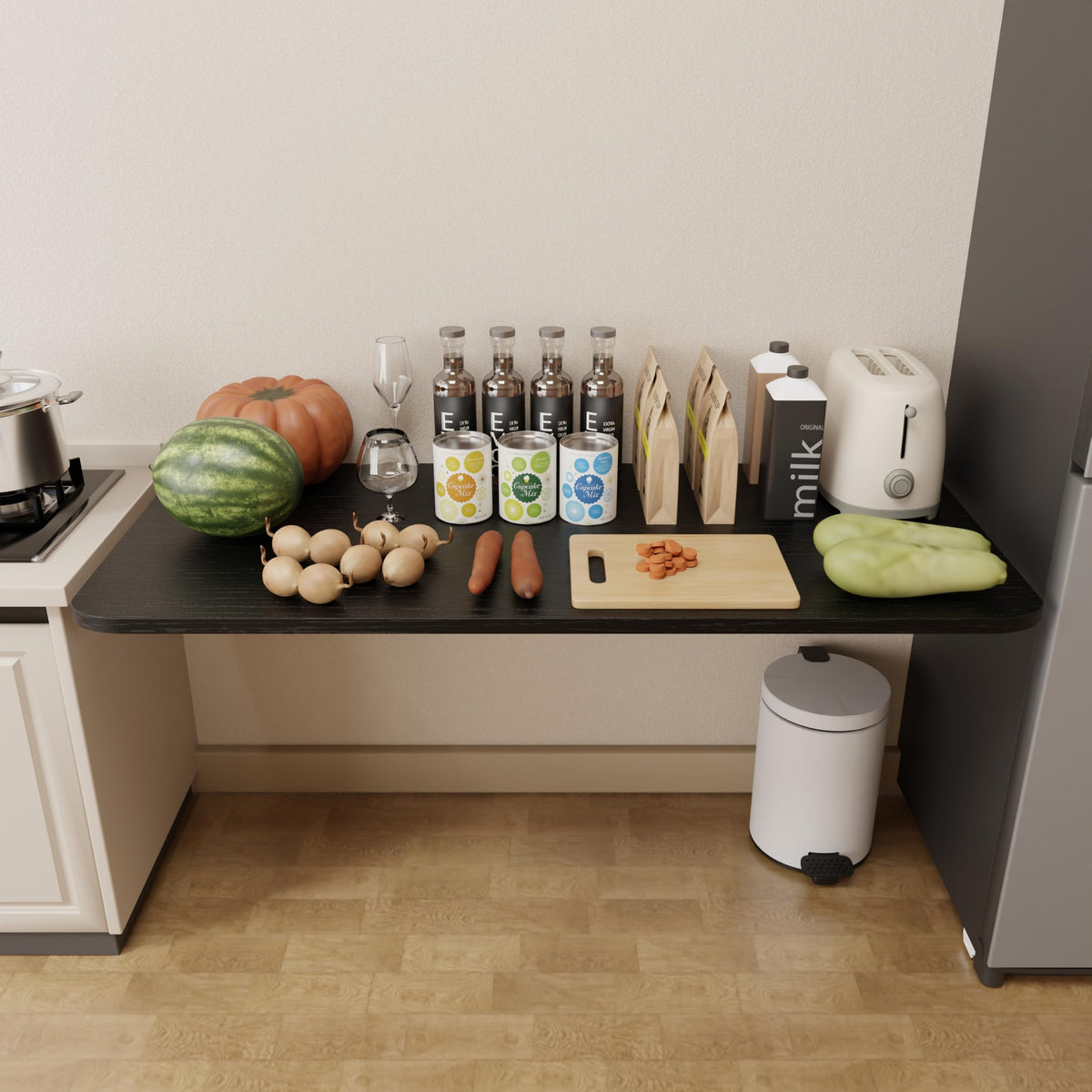 Dogsky Wall Mounted Folding Table 24x15.7 in - 100LB Capacity