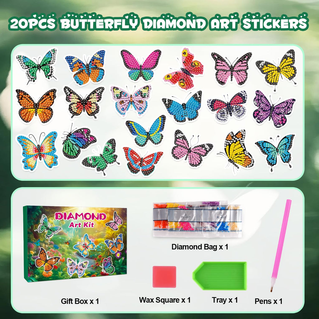 Labeol Diamond Art Kits for Kids Boys and Girls Ages 6-8-10-12 Easy to DIY Creative Diamond Art Sticker Craft by Numbers Kits for Kids and Adult Beginners (Animal)