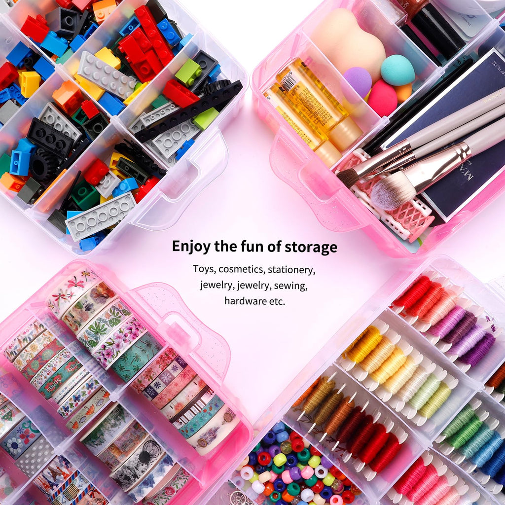 Bead Organizer 3 Tier 30 grid Stackable Craft Tackle Storage Container